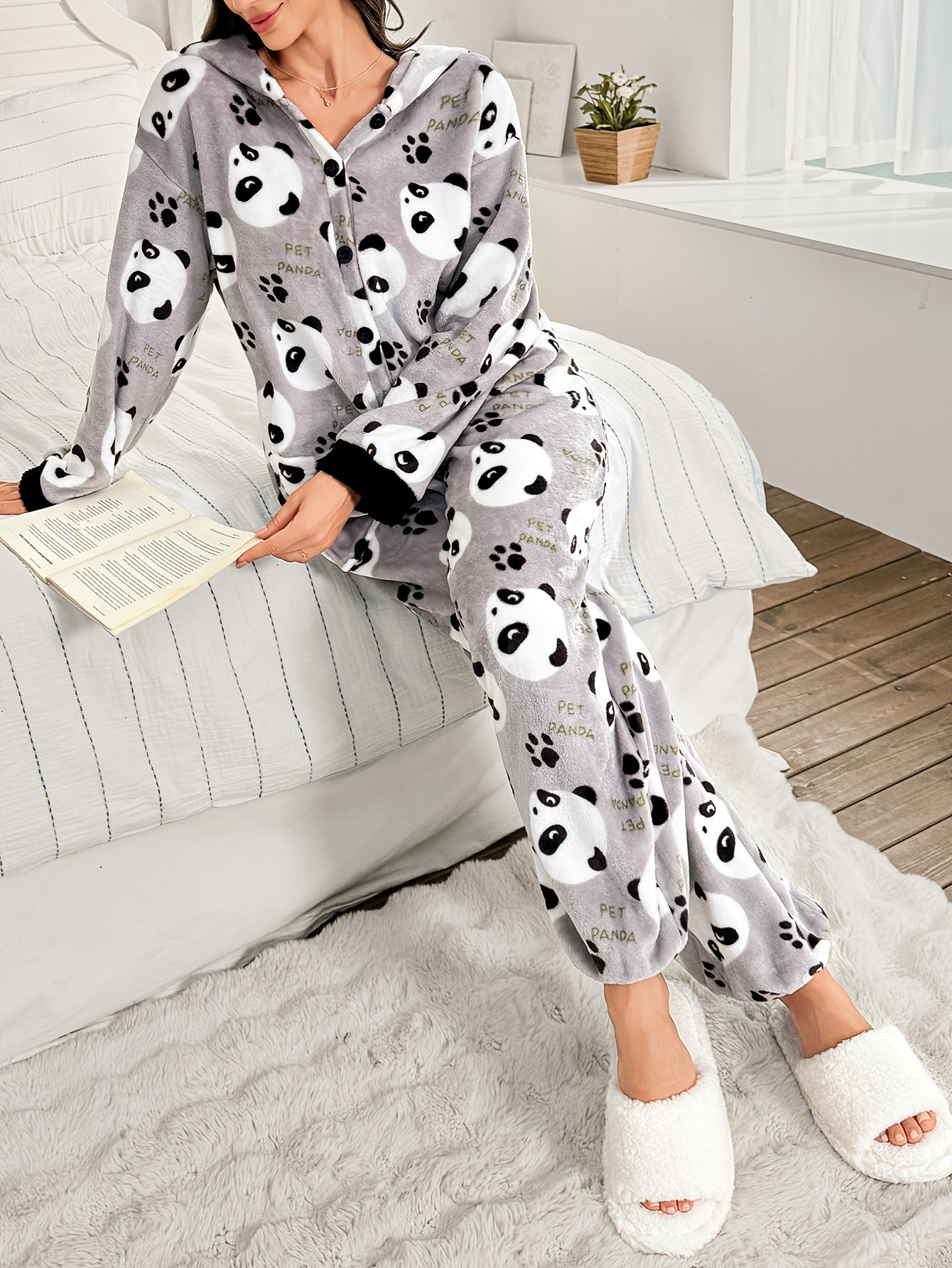Panda Print Pajamas