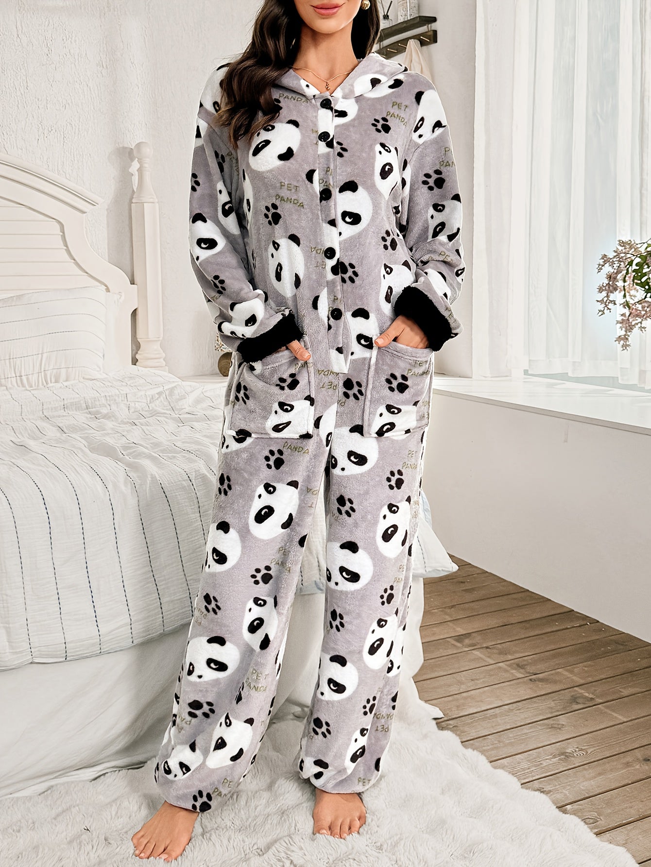Panda Print Pajamas