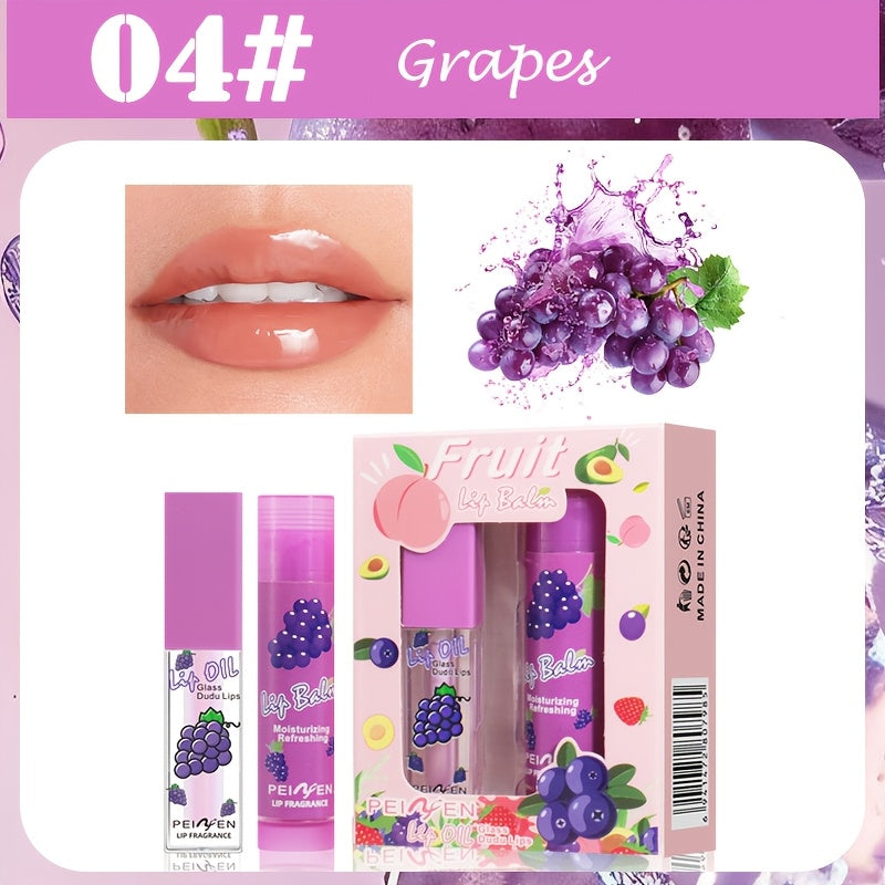 Fruit Lip Balm + Lip Oil Set