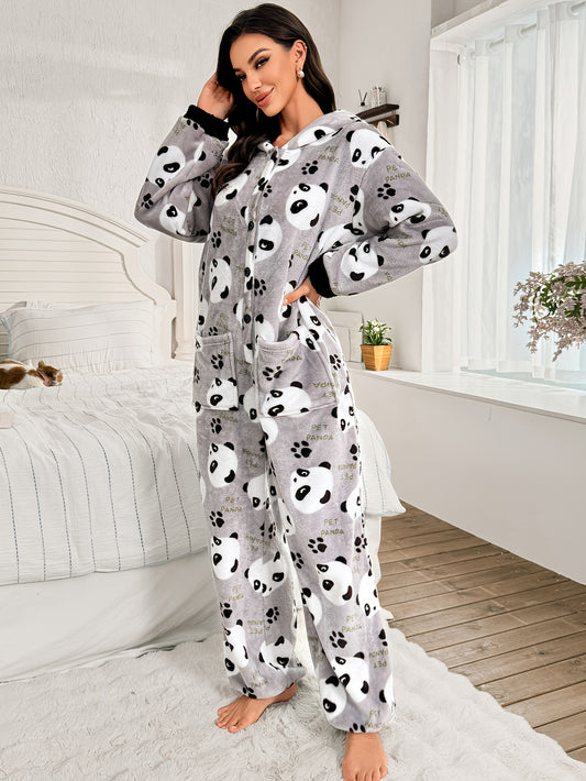 Panda Print Pajamas